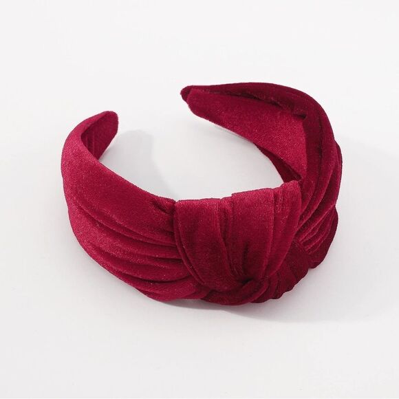 J. Crew Red Velvet Knotted Hair Accessory - Picture 1 of 5